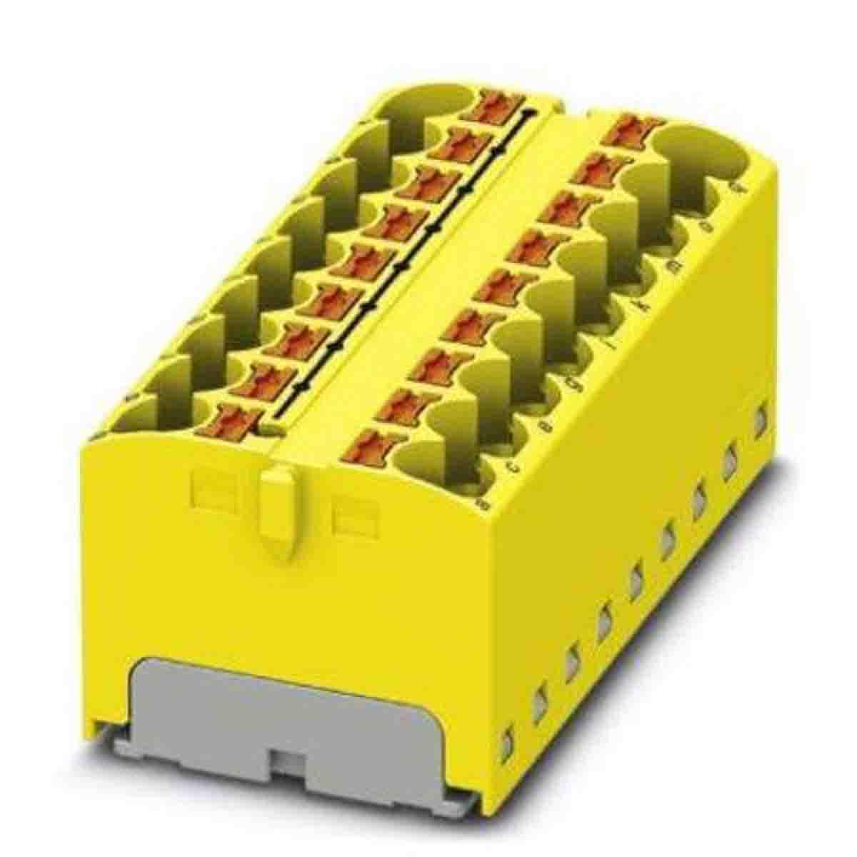 Produktfoto 1 von Phoenix Contact Einsteck Verteilerblock 18-polig , 10 AWG, 32A / 450 V, 6mm², Polyamid, IP20