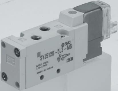 Produktfoto 1 von SMC SYJ5000, M5 Pneumatik-Magnetventil 115V ac, Pneumatisch/Pneumatisch-betätigt