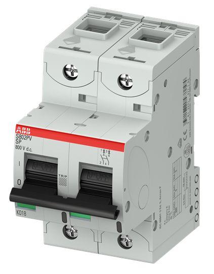 ABB S800PV Leitungsschutzschalter Typ B, 2-polig 125A DIN-Schienen-Montage