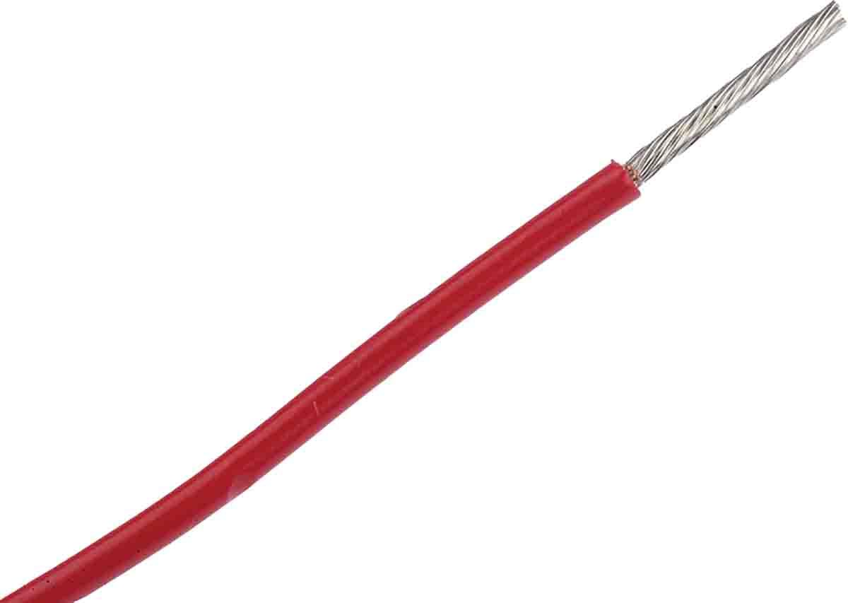 Produktfoto 1 von Alpha Wire Einzeladerleitung 1.32 mm², 16 AWG 305m Rot PVC isoliert Ø 2.34mm 26/0,25 mm Litzen UL1007