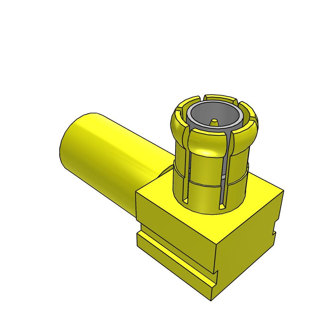 Produktfoto 1 von Samtec MCX Stecker Koaxialsteckverbinder MCX-Steckverbinder, PCB, Löt-Anschluss, 50Ω, gewinkelt