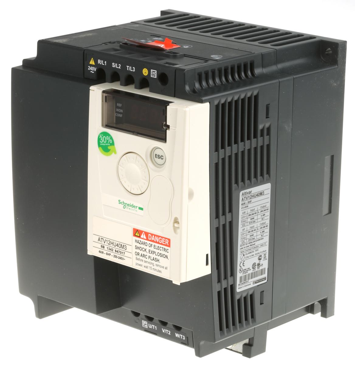 Produktfoto 1 von Schneider Electric ALTIVAR 12, 3-Phasen Frequenzumrichter 4 kW, 230 V / 19,9 A 400Hz