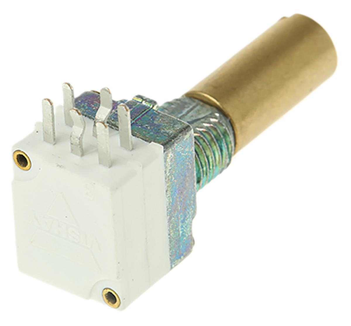 Vishay P9A THT, Tafelmontage  Dreh Potentiometer 1kΩ ±20% / 0.025W / 2 Ausbrüche, Schaft-Ø 6 mm