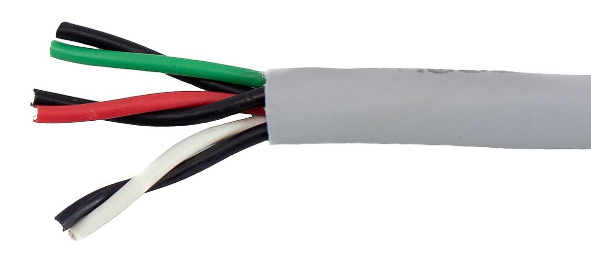 Produktfoto 1 von Alpha Wire EcoCable Mini Datenkabel, 3-paarig 0,241 mm² Ø 4.37mm Keine Schirmung MPPE isoliert Twisted Pair Grau