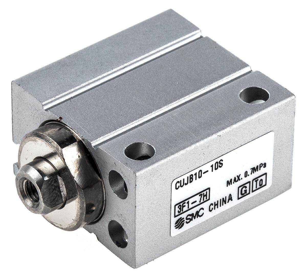 SMC CUJ Pneumatikzylinder einfachwirkend, Bohrung Ø 10mm / Hub 10mm, bis 0,7 MPa