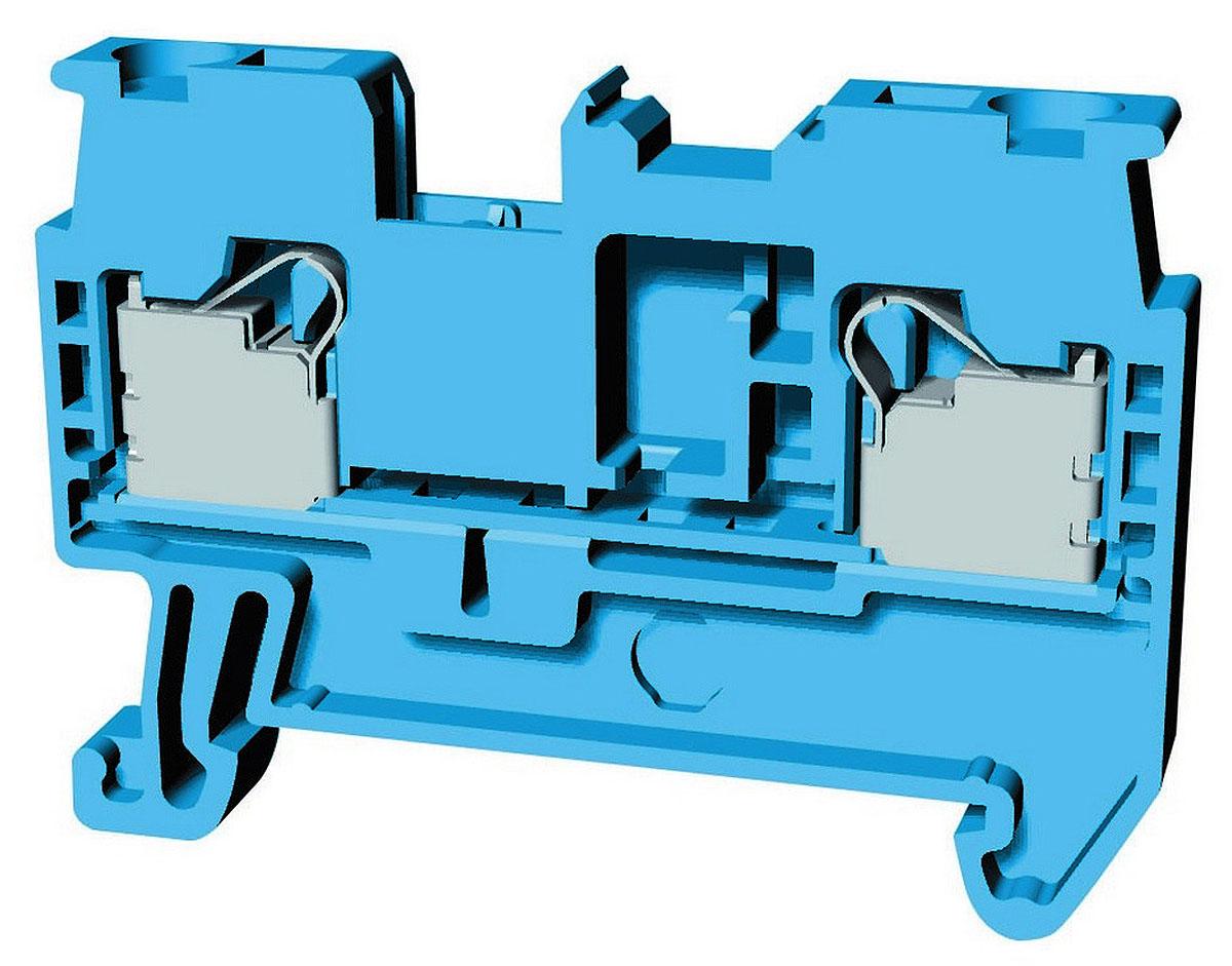 Produktfoto 1 von Omron XW5T DIN-Schienen Anschlussklemmenblock Einfach Blau, 2.5mm², 800 V / 20 (UL) A, 24 (IEC) A, Einstecken