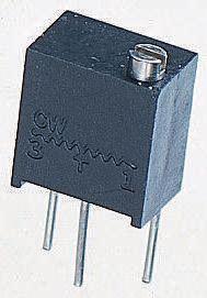 Produktfoto 1 von Vishay T63 14-Gang THT Trimmer-Potentiometer, Einstellung von oben, 500kΩ, ±10%, 0.13W, Pin, L. 6.8mm