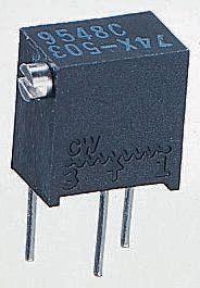 Vishay T63 14-Gang THT Trimmer-Potentiometer, Seitliche Einstellung, 200Ω, ±10%, 0.25W, Pin, L. 7.5mm