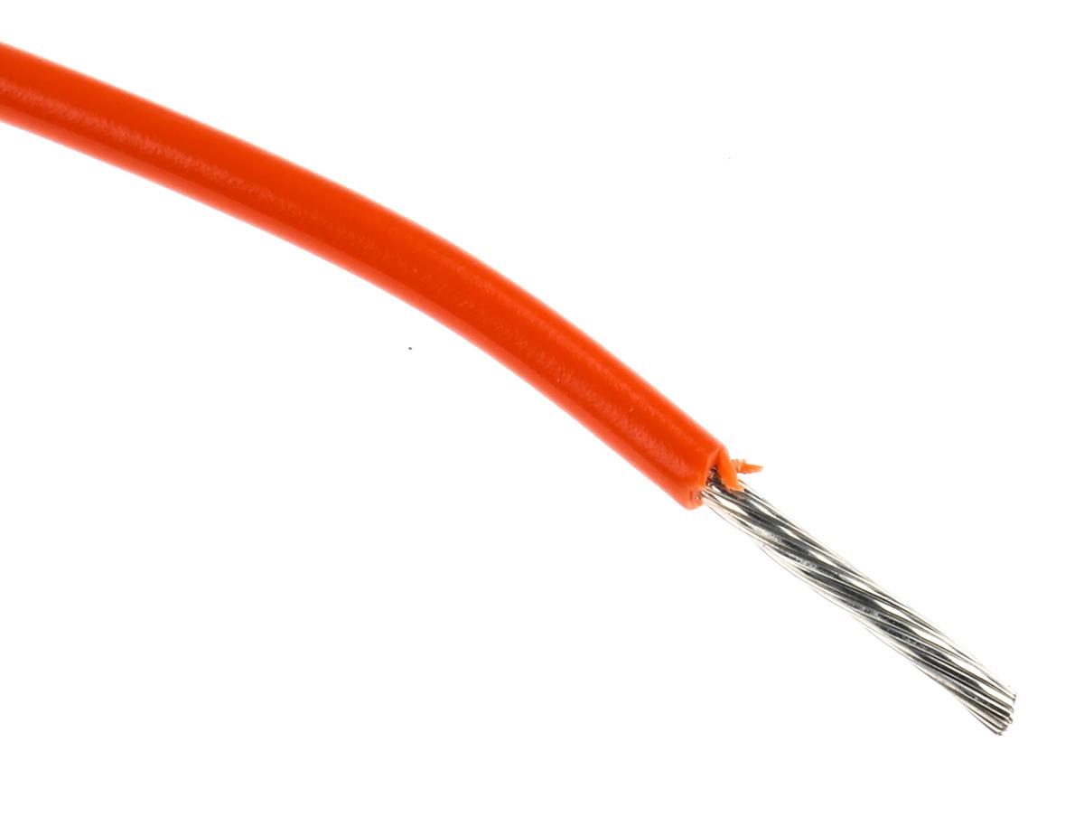 Produktfoto 1 von Alpha Wire Einzeladerleitung 0.81 mm², 18 AWG 305m Orange PVC isoliert Ø 2.01mm 16/0,25 mm Litzen UL1007