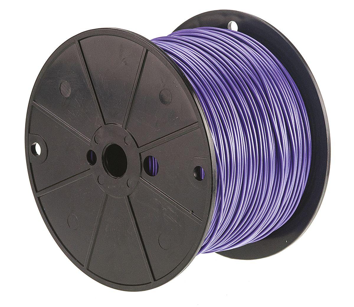 Produktfoto 1 von Alpha Wire Einzeladerleitung 0.81 mm², 18 AWG 305m Violett PVC isoliert Ø 2.01mm 16/0,25 mm Litzen UL1007