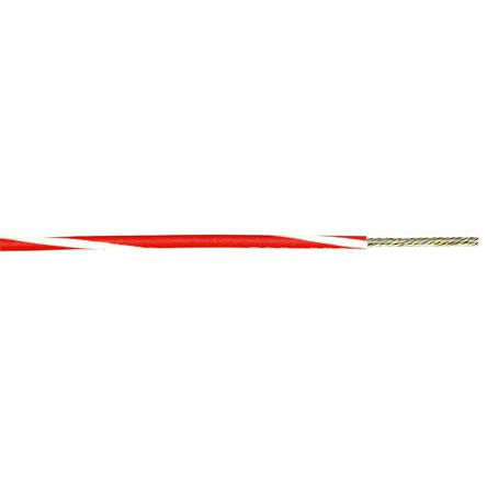 Produktfoto 1 von Alpha Wire Einzeladerleitung 0,52 mm², 20 AWG 305m Rot/Weiß PVC isoliert Ø 1.75mm 10/0,25 mm Litzen UL1007