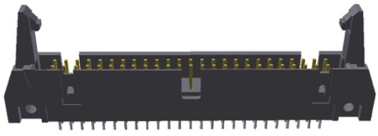 Produktfoto 1 von TE Connectivity AMP-LATCH Leiterplatten-Stiftleiste Gerade, 50-polig / 2-reihig, Raster 2.54mm, Kabel-Platine,