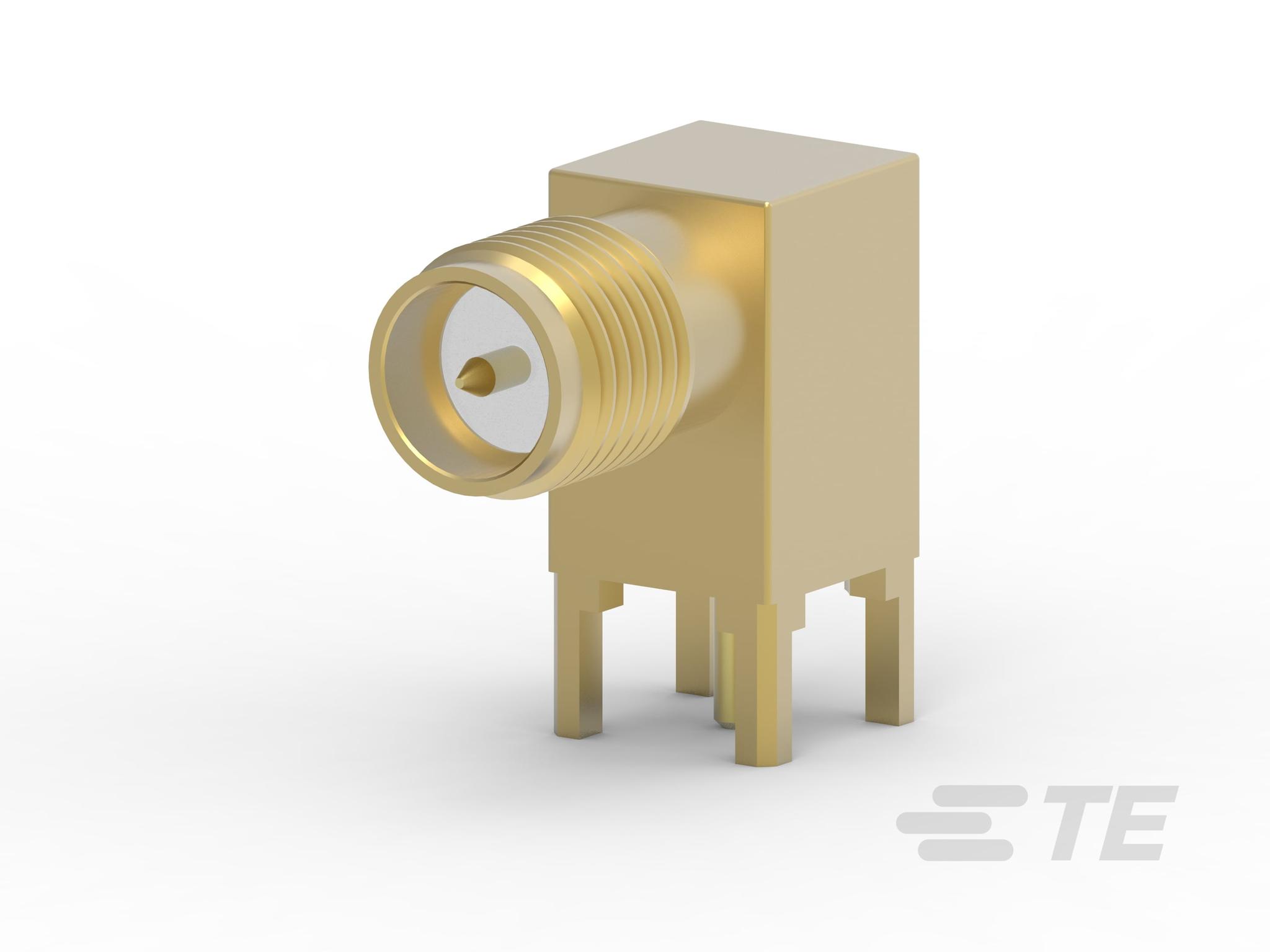 TE Connectivity Stecker Koaxialsteckverbinder SMA-Steckverbinder, Kabelmontage, Löt-Anschluss, gewinkelt