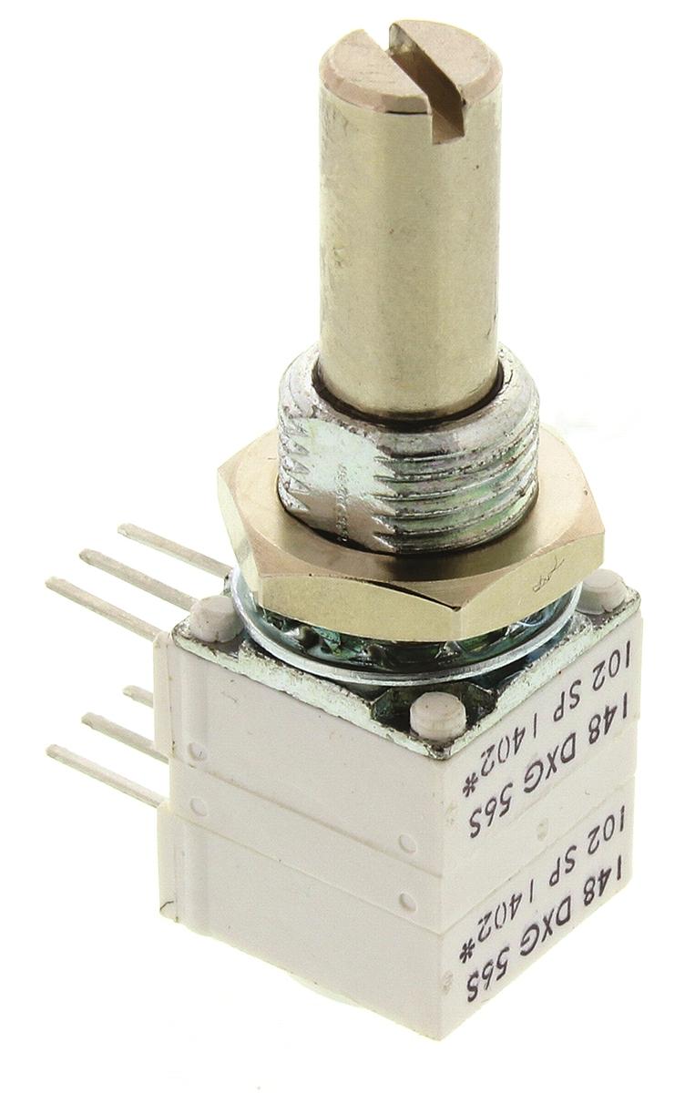 Vishay 148 THT, Tafelmontage  Dreh Potentiometer 1kΩ ±10% / 0.5W , Schaft-Ø 6.35 mm