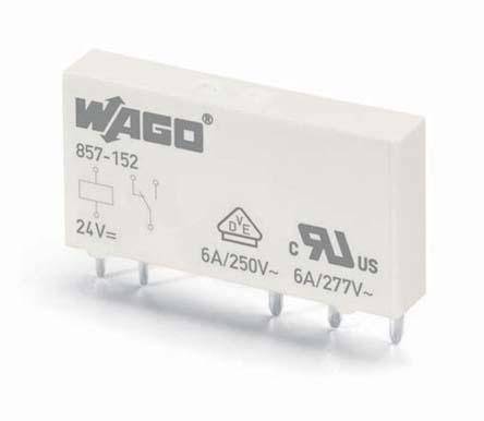 Produktfoto 1 von Wago  Monostabiles Relais, für DIN-Schienen 6A 60 V ac/dc, 230V ac/dc Spule