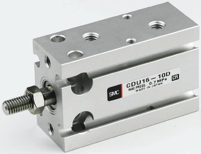 Produktfoto 1 von SMC CUK Pneumatikzylinder doppeltwirkend, Bohrung Ø 10mm / Hub 20mm, bis 0,7 MPa