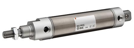 Produktfoto 1 von SMC NCM Pneumatikzylinder einfachwirkend, Bohrung Ø 3/4Zoll / Hub 12.7mm, bis 1,7 MPa