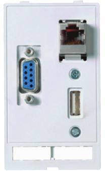 Harting Han-Port USB-Steckverbinder 2.0 A, 3-Port Buchse/Buchse, Buchse/Stecker, Tafelmontage