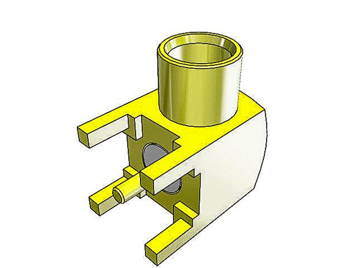 Samtec MCX Buchse Koaxialsteckverbinder MCX-Steckverbinder, Durchsteckmontage, Löt-Anschluss, für Koaxial-Kabel, 50Ω,