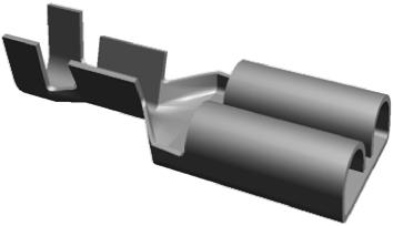 TE Connectivity FASTIN-FASTON .250 Flachsteckhülse, Unisoliert, 6.35 x 0.81mm, Buchse, 0.5mm² - 1.5mm², 20AWG min