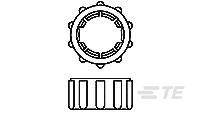 TE Connectivity Kupplungsring, Gr. 11, für AMP-Rundsteckverbinder, L. 11.38mm, Geh.Mat. Nylon