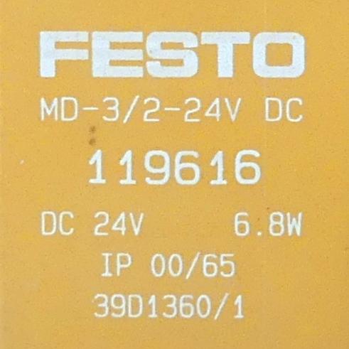 Produktfoto 2 von FESTO Magnetventil MD -3/2-24V DC