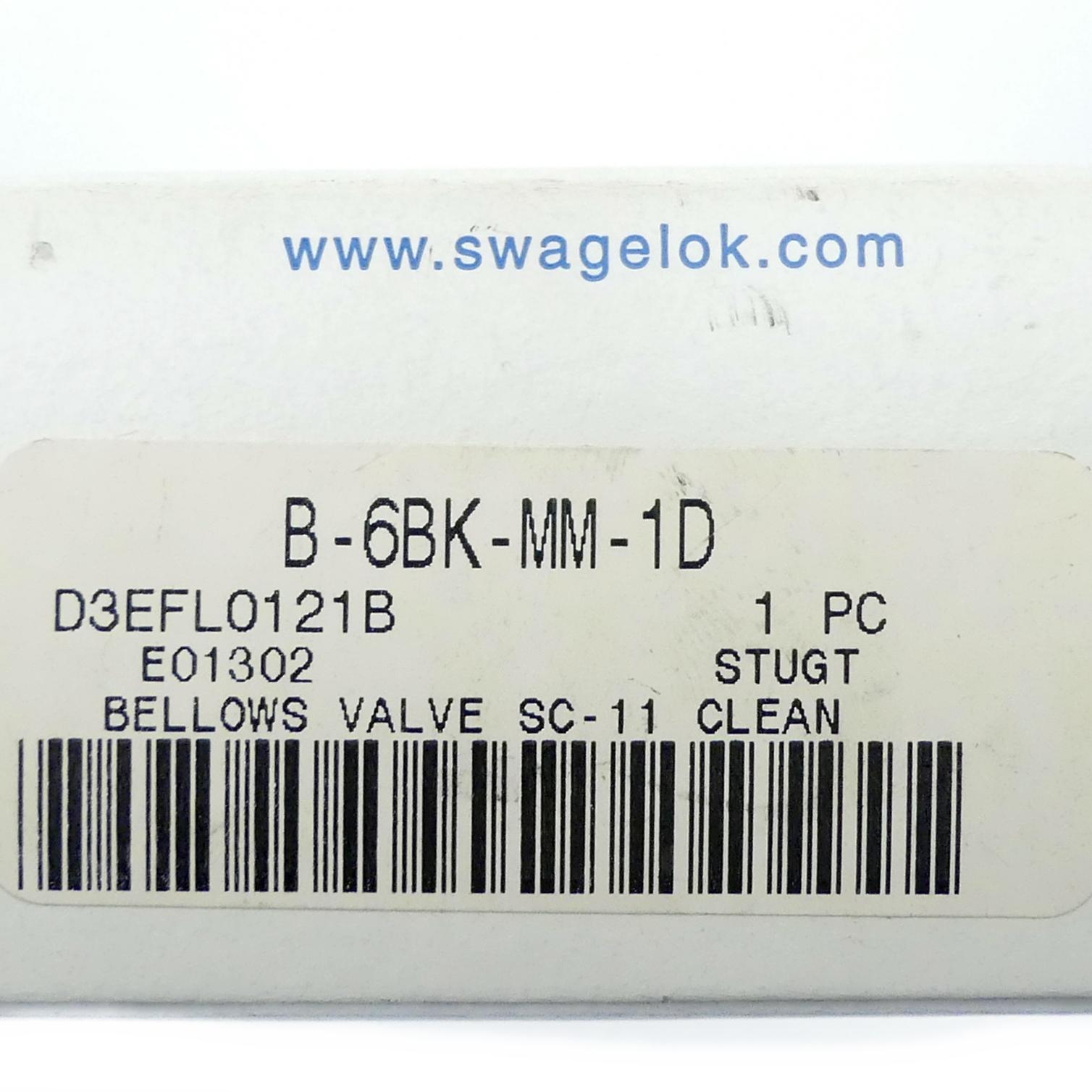 Produktfoto 2 von SWAGELOK Faltenbalgventil