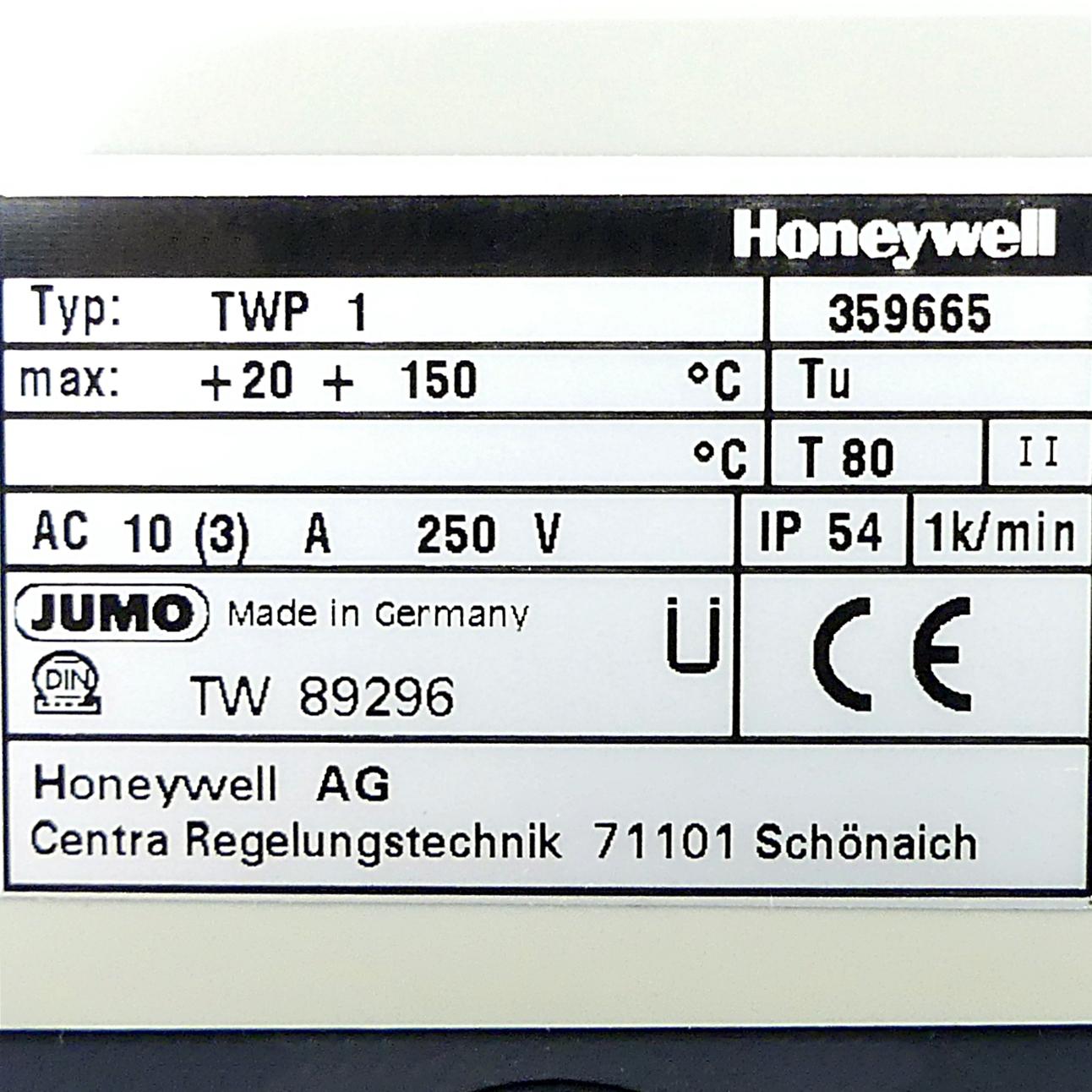 Produktfoto 2 von HONEYWELL Temperaturwächter TWP 1