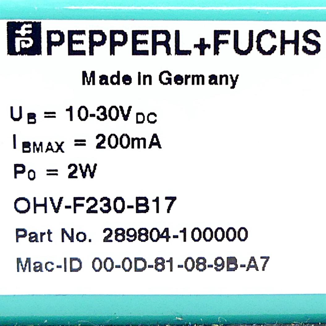 Produktfoto 2 von PEPPERL+FUCHS Gateway OHV-F230-B17