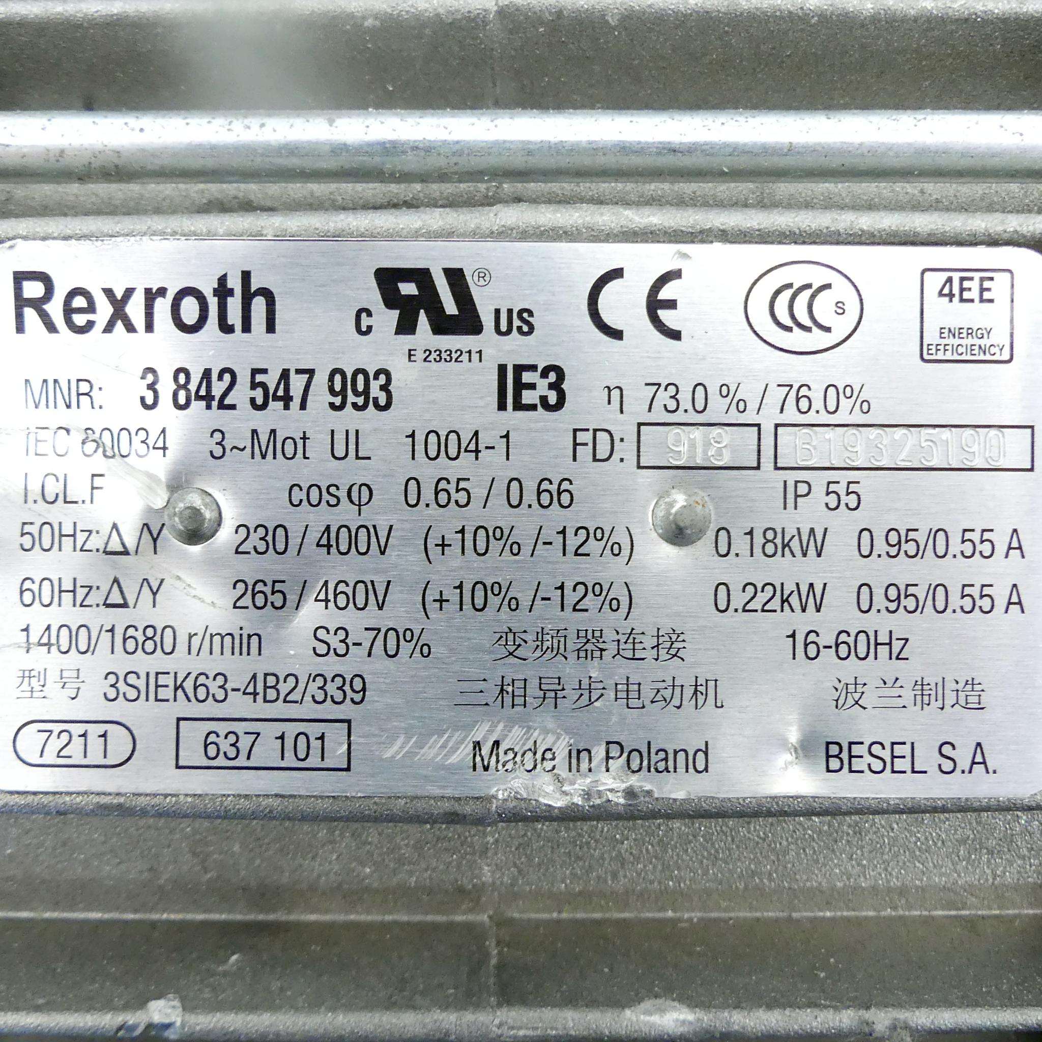 Produktfoto 2 von REXROTH Drehstrommotor