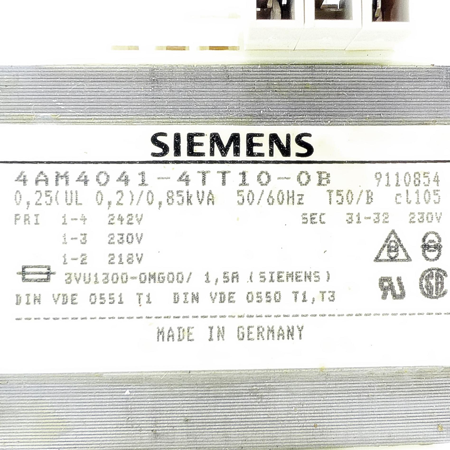 Produktfoto 2 von SIEMENS Transformator