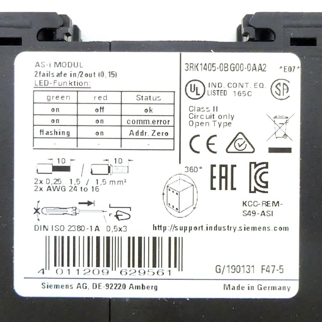 Produktfoto 2 von SIEMENS AS-i Modul