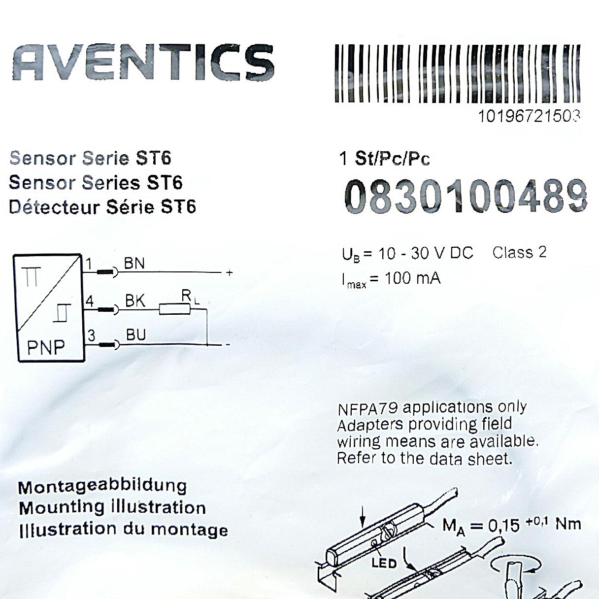 Produktfoto 2 von REXROTH Zylinderschalter