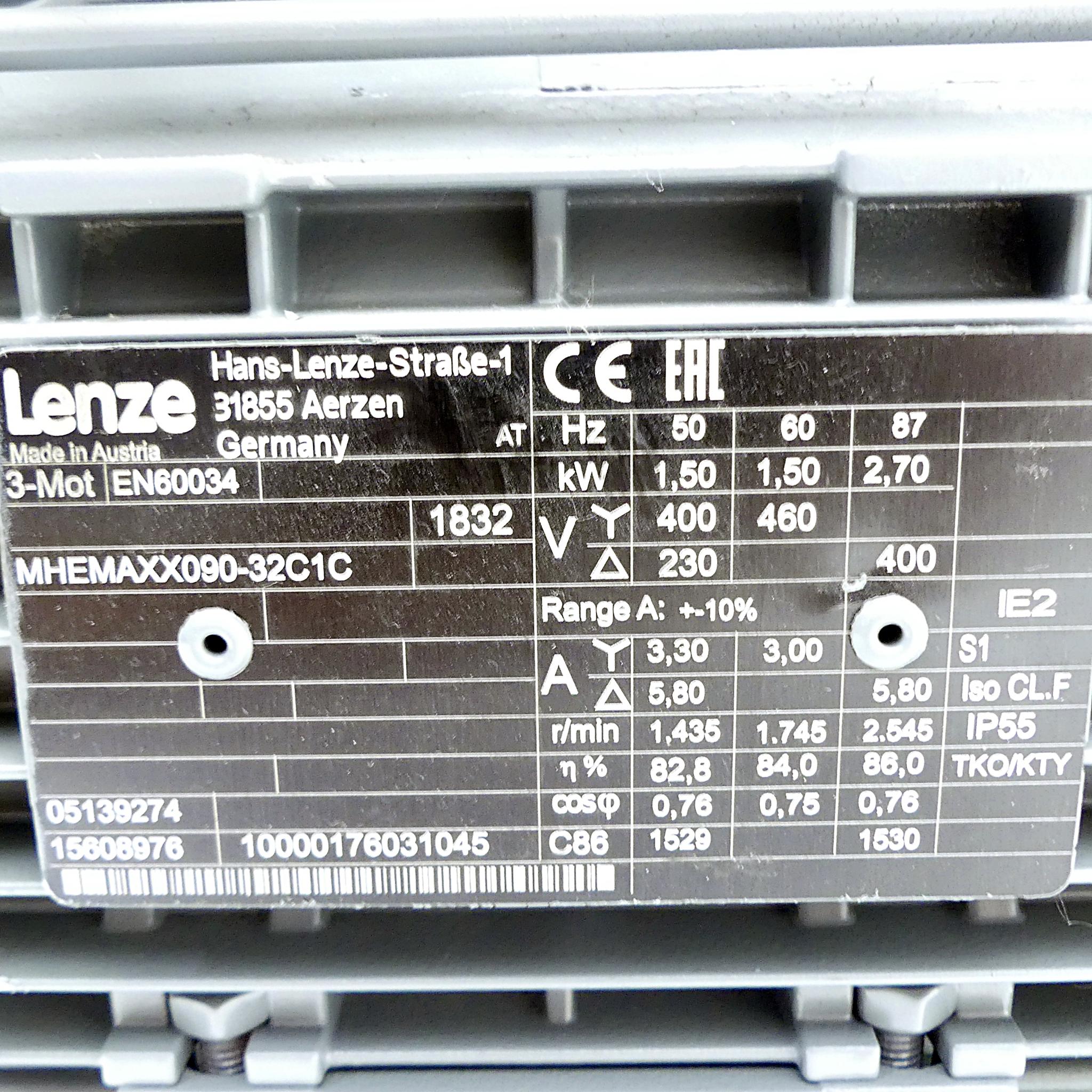 Produktfoto 2 von LENZE Drehstrommotor