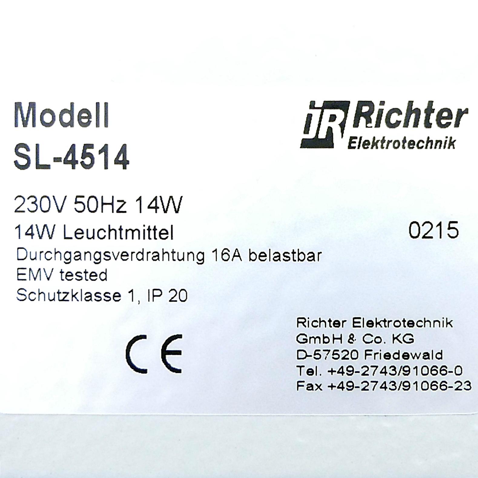 Produktfoto 2 von RICHTER ELEKTROTECHNIK Leuchtstoffröhre