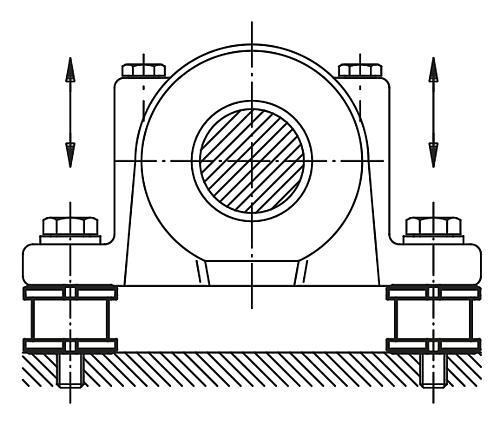 Produktfoto 3 von HÖHENVERSTELL-ELEMENT NIEDRIGE FORM, D=33 VERGÜTUNGSSTAHL,  D2=70