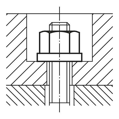 Produktfoto 3 von SECHSKANTMUTTER 1,5D HOCH DIN6331, M05, SW=9, VERGÜTUNGSSTAHL 10 BLANK (SCHWARZ)