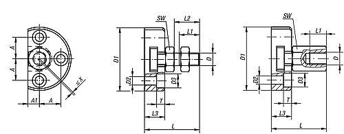 Produktfoto 2 von SCHNELLSTECKKUPPLUNG MIT RADIALVERSATZAUSGLEICH D=M12X1,25 STAHL, MIT ANSCHRAUBFLANSCH