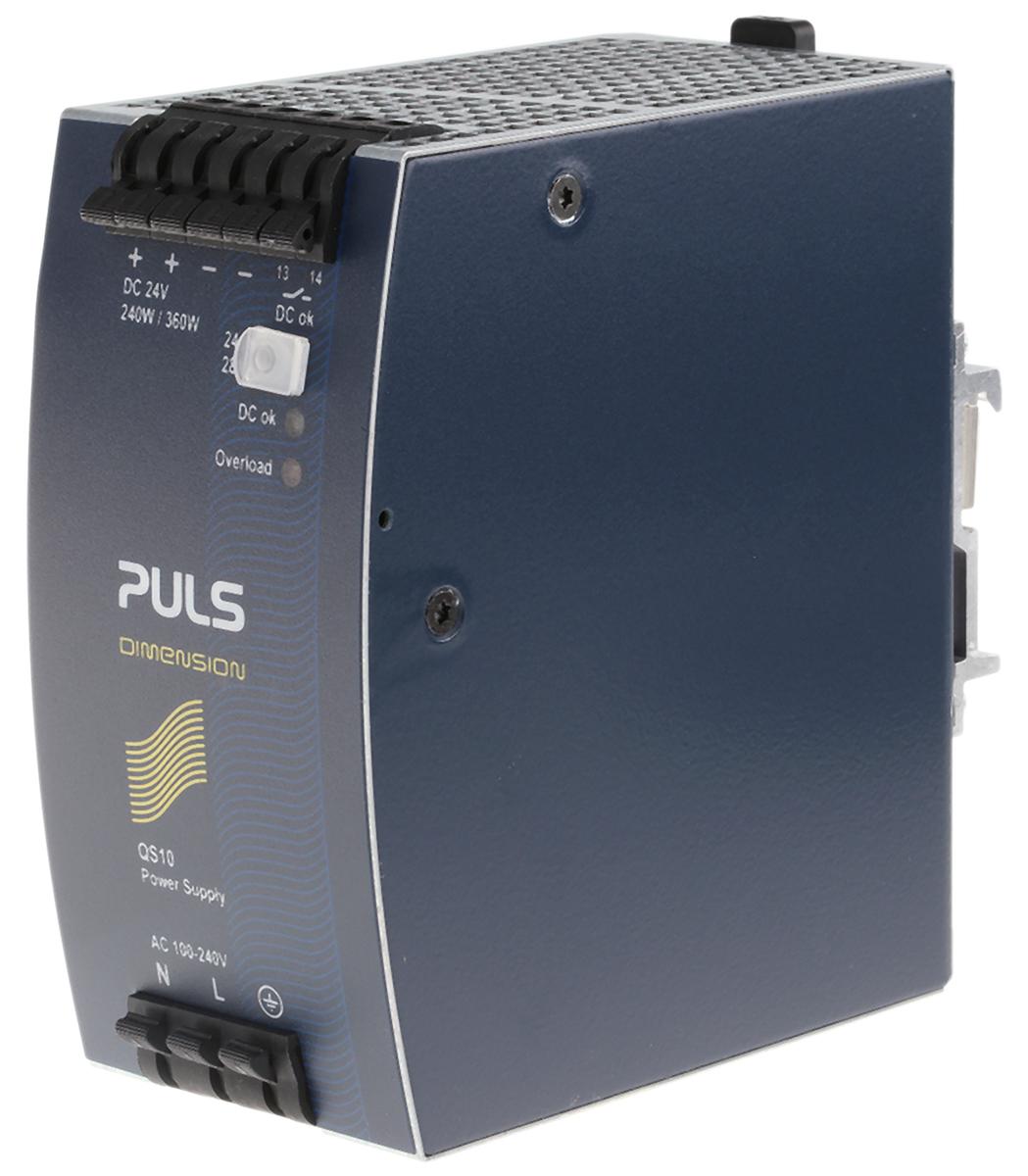 PULS DIMENSION Q Switch-Mode DIN-Schienen Netzteil 240W, 100 → 240V ac, 24V dc / 10A