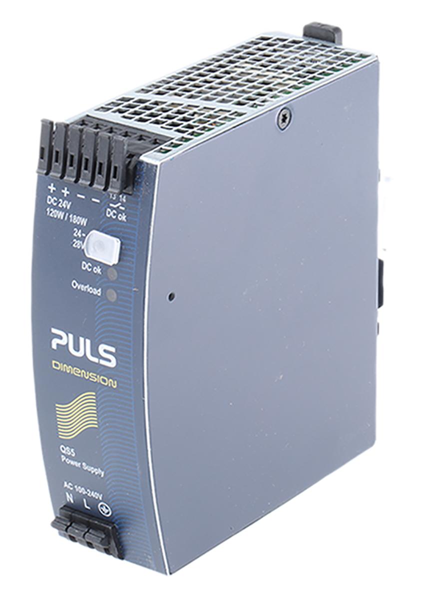 Produktfoto 1 von PULS DIMENSION Q Switch-Mode DIN-Schienen Netzteil 120W, 100 → 240V ac, 24V dc / 5A