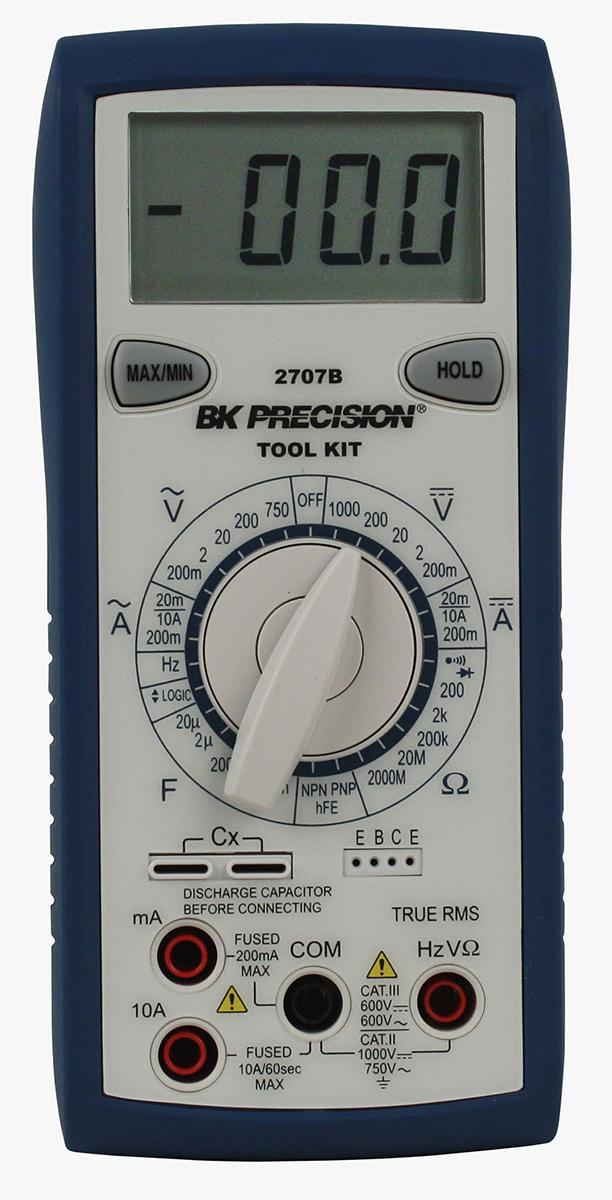 Produktfoto 1 von BK Precision BK2707B HandDigital Multimeter, CAT II, CAT III 750V ac / 10A ac, 2GΩ