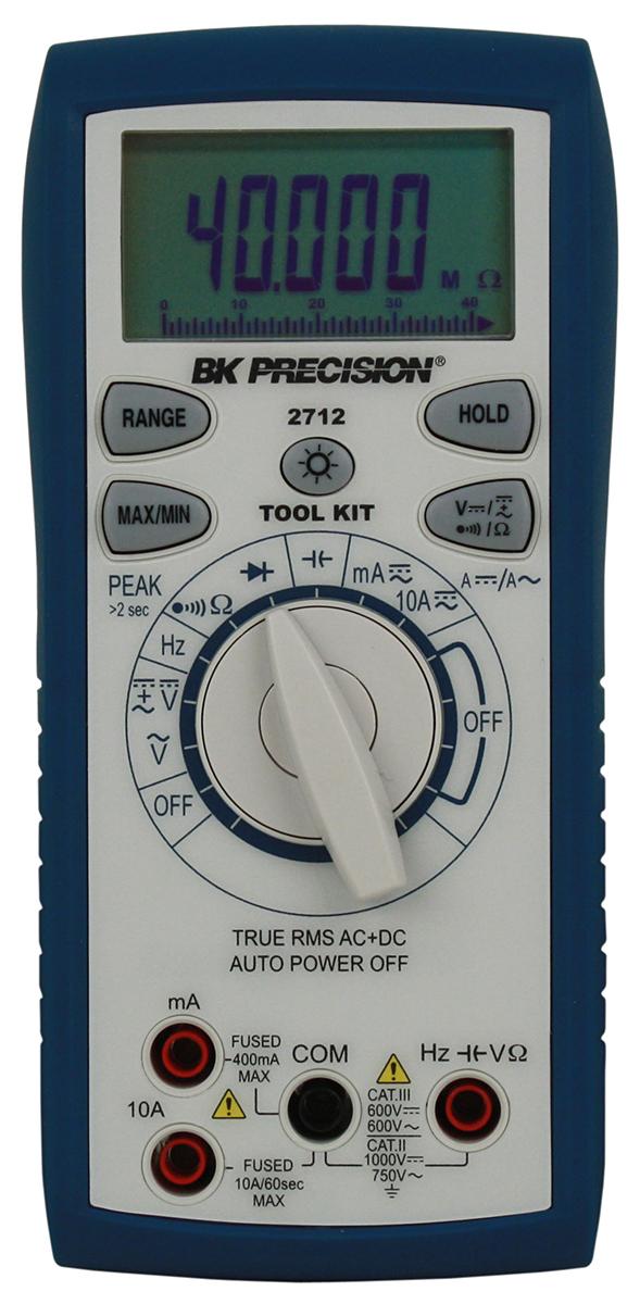 Produktfoto 1 von BK Precision BK2712 HandDigital Multimeter, CAT II, CAT III 750V ac / 10A ac, 40MΩ