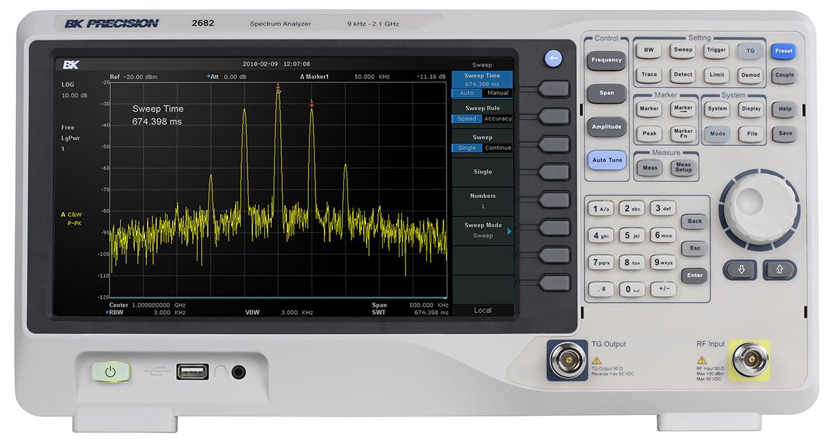 Produktfoto 1 von BK Precision 2680 Spektrumanalysator, 9 KHz → 2.1 GHz, 9 kHz / 2.1GHz