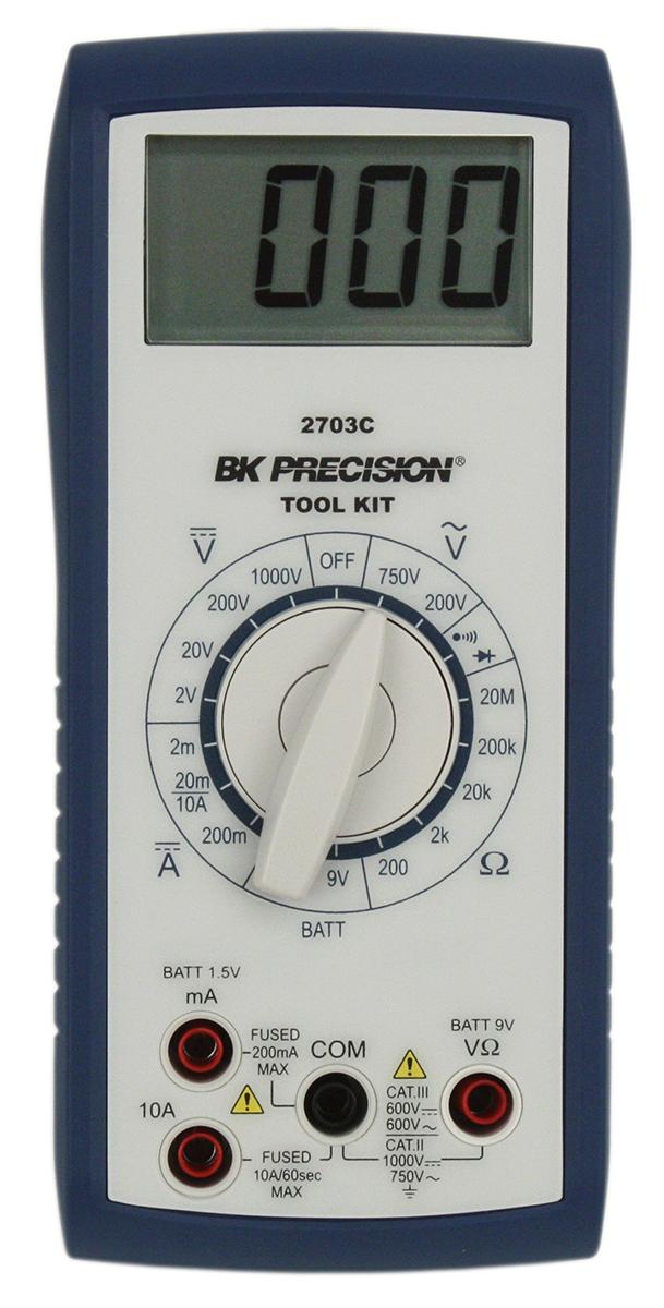 Produktfoto 1 von BK Precision BK2703C HandDigital Multimeter, CAT II, CAT III 750V ac, 20MΩ