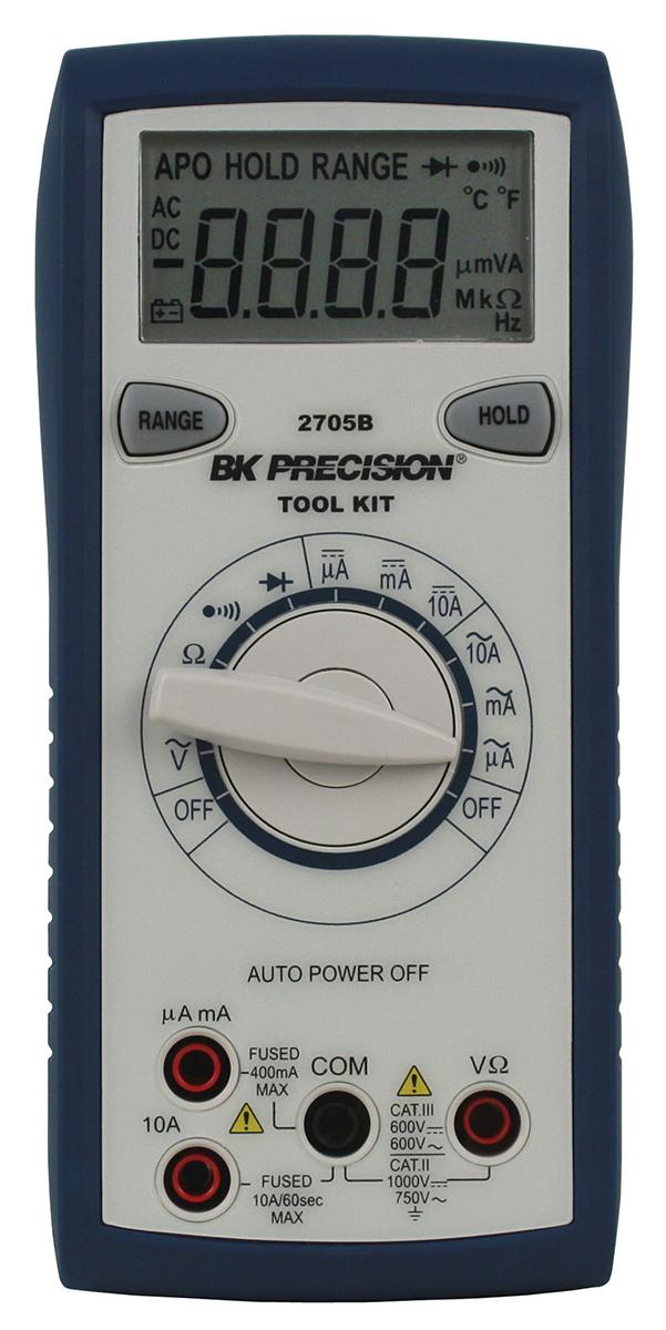 Produktfoto 1 von BK Precision BK2705B. HandDigital Multimeter, CAT II, CAT III 750V ac / 10A ac, 40MΩ