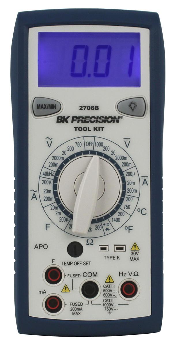 Produktfoto 1 von BK Precision BK2706B HandDigital Multimeter, CAT II, CAT III 750V ac / 200mA ac, 20MΩ