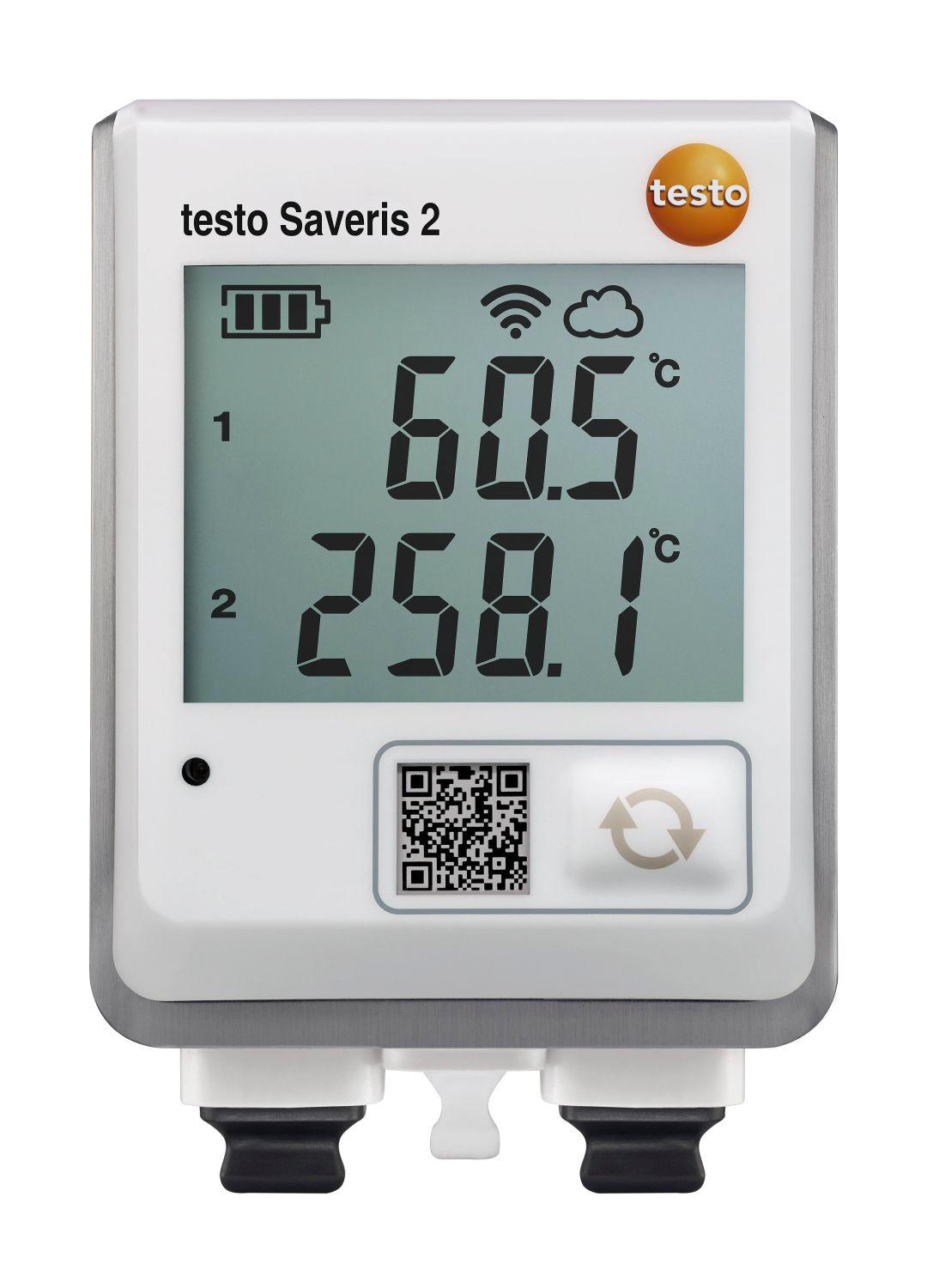 Produktfoto 1 von Testo 2-Kanal Temperatur Datenlogger, -30°C → +50°C, Sensor J, K, T, Thermoelement