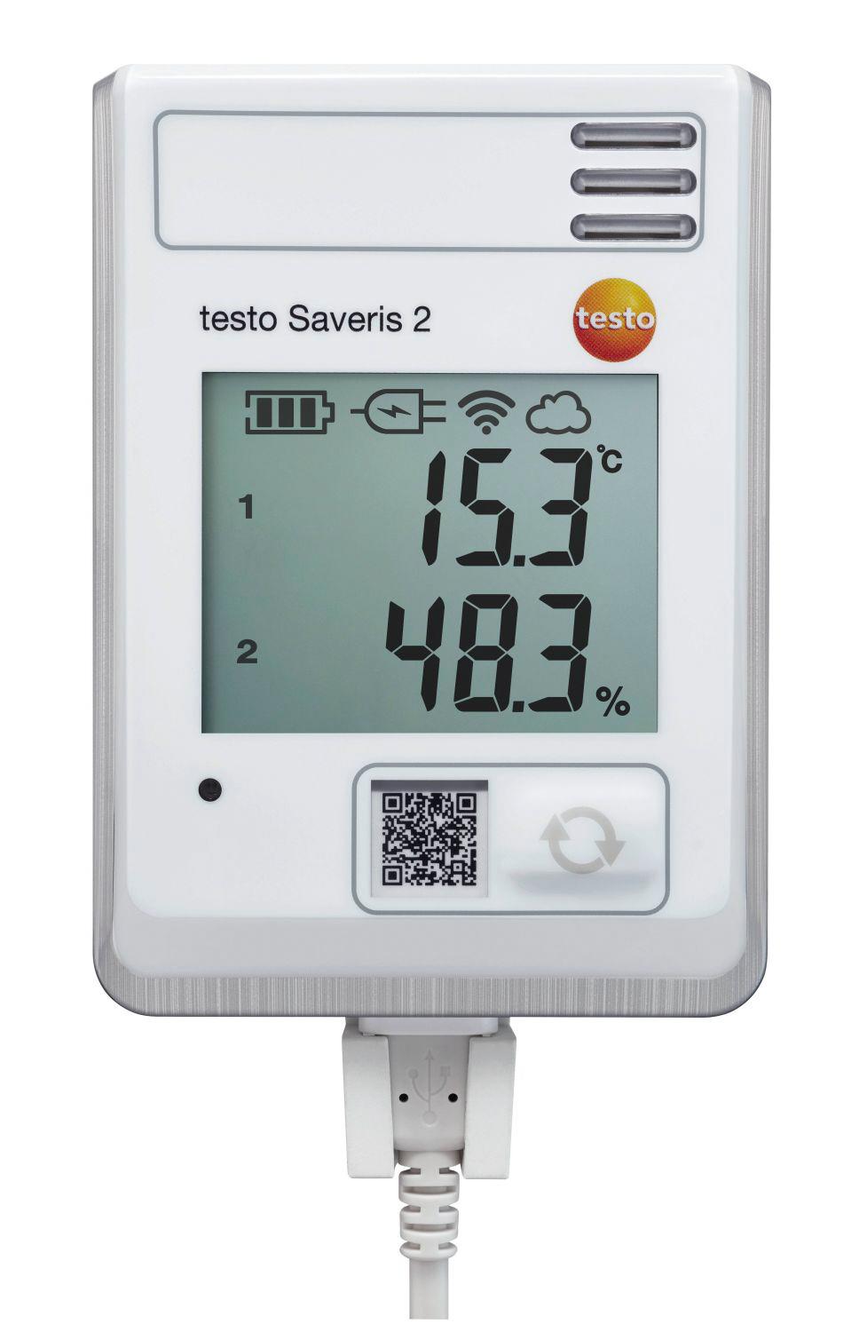 Produktfoto 1 von Testo 2-Kanal Feuchtigkeit, Temperatur Datenlogger, -30°C → +50°C / 100%RH, Sensor NTC