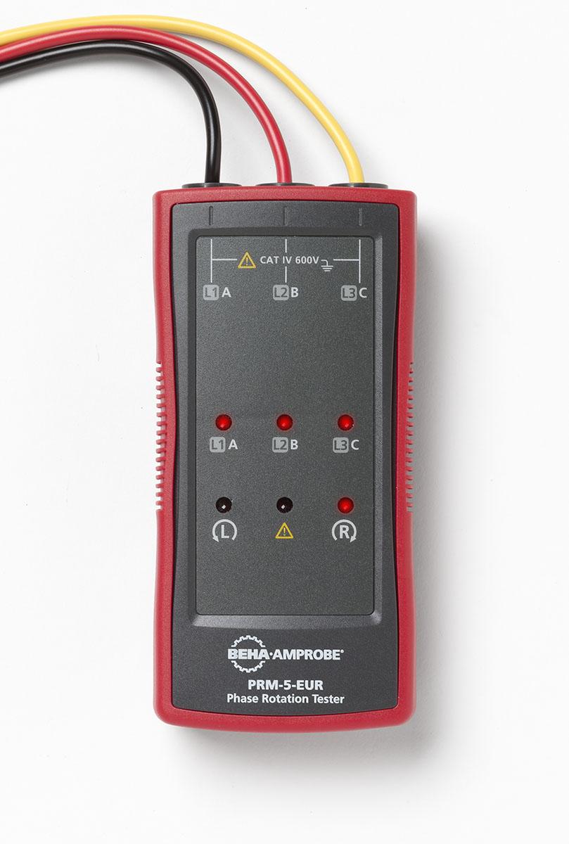 Produktfoto 1 von BEHA-Amprobe PRM-5-EUR, LED Drehfeldrichtungsanzeiger mit Testleitung, 600V CAT IV