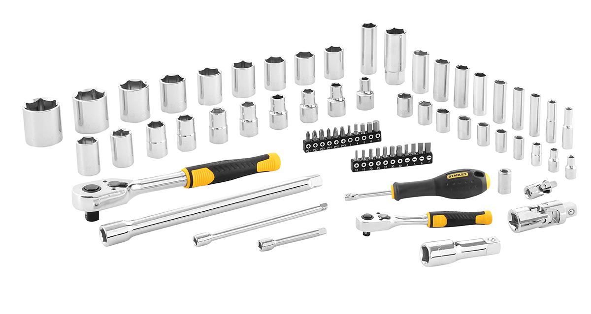 Produktfoto 1 von Stanley 1/2 Zoll; 1/4 Zoll Vierkant 6-Punkt; Innensechskant-Bit; Phillips-Bit; Pozidriv-Bit; Schlitz-Bit; Torx-Bit